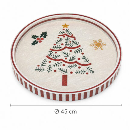 Pine Branch Christmas Tree round tray size Ø45 cm