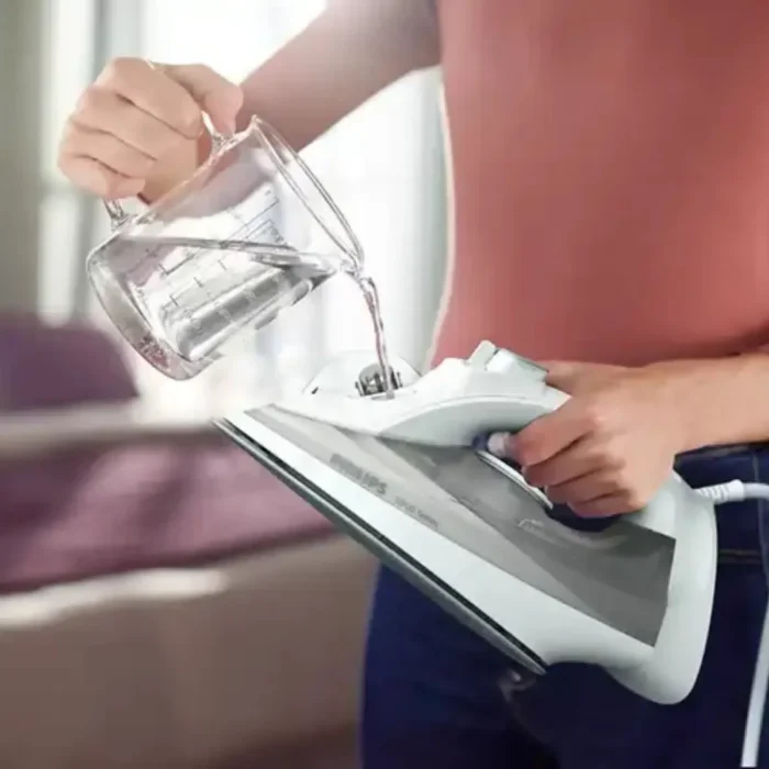 Philips 5000 Series Steam Iron DST5010/16 – 2400W, 40g/min Continuous Steam, 160g Steam Boost, SteamGlide Plus Soleplate, 300ml Water Tank, White/Grey - Image 6