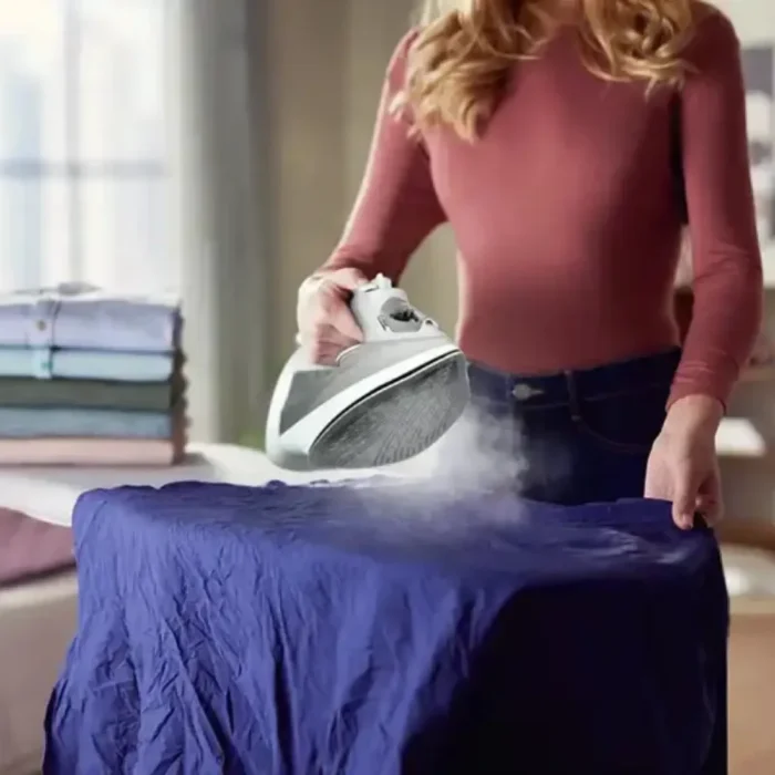 Philips 5000 Series Steam Iron DST5010/16 – 2400W, 40g/min Continuous Steam, 160g Steam Boost, SteamGlide Plus Soleplate, 300ml Water Tank, White/Grey - Image 9