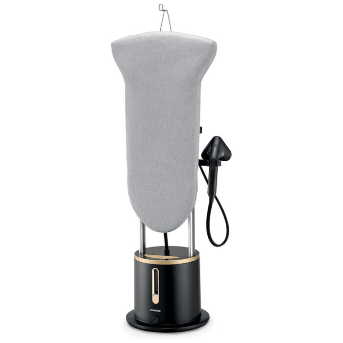 Kenwood GSP80.400 Garment Steamer, 2280W, 2L Tank, 95g/min Continuous Steam, 3-Position Ironing Board, Digital Hand & Base Control, Auto Shut-Off, Matte Black with Gold - Image 2