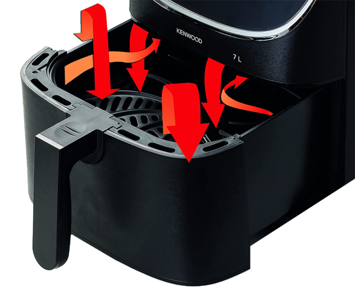 Kenwood 7L 1800W Digital Air Fryer HFP80 - Black - Image 9