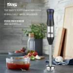 DSP 4-in-1 Hand Blender KM1092 200W Turbo with Chopper - Black - Image 2