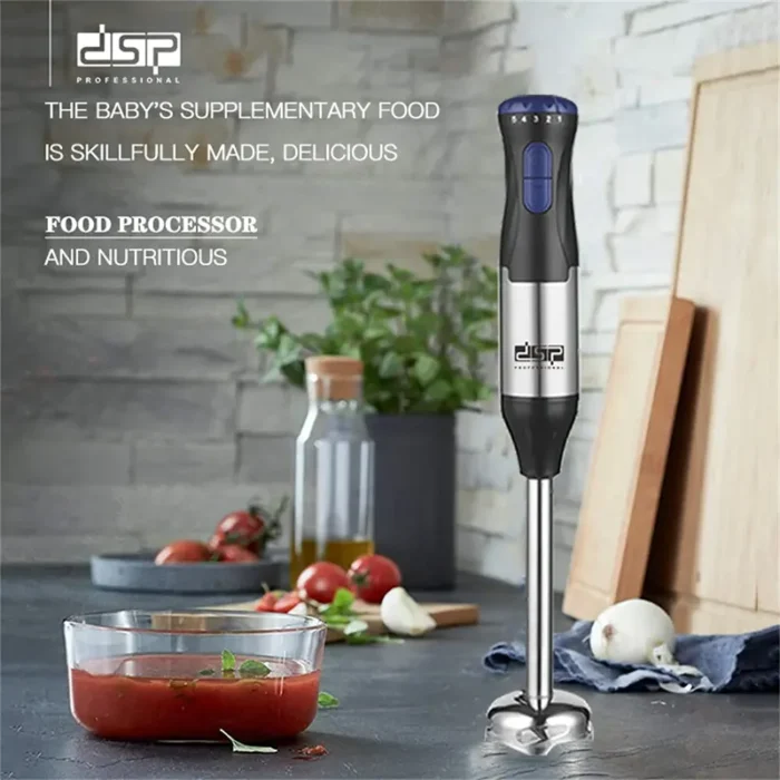 DSP 4-in-1 Hand Blender KM1092 200W Turbo with Chopper - Black - Image 2