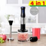DSP 4-in-1 Hand Blender KM1092 200W Turbo with Chopper - Black - Image 6