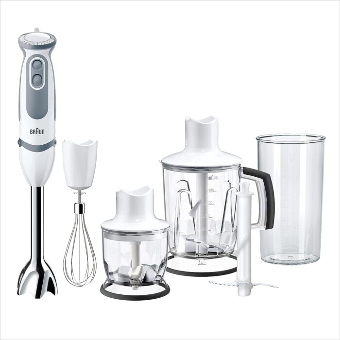 Braun MultiQuick 5 Vario Hand Blender MQ5245WH, 1000W, 21 Speeds, 1.25L Jug Blender, White/Grey - Image 12