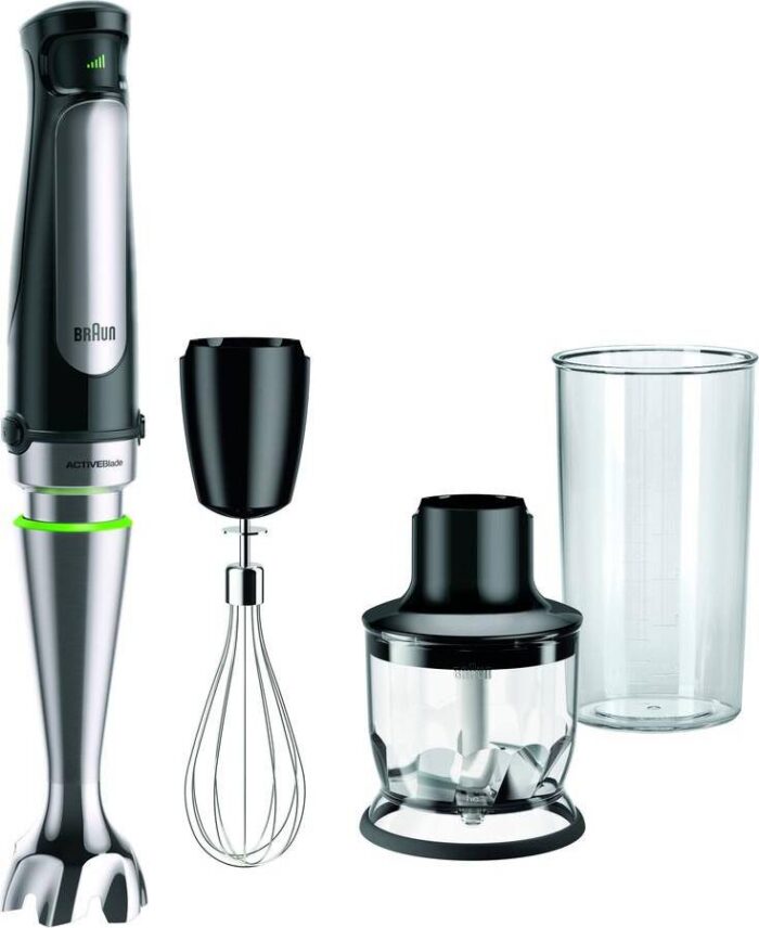 Braun MultiQuick 5 Pro MQ55755M Hand Blender, 1000W, 25 Speeds, EasyClick Plus, 4-Piece Accessory Set, Black - Image 4
