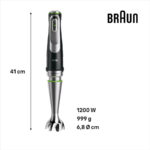 Braun MultiQuick 9 MQ 9147X Hand Blender, 1200W, 1.25L Jug, Black Silver - Image 9