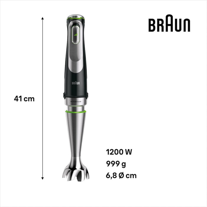 Braun MultiQuick 9 MQ 9147X Hand Blender, 1200W, 1.25L Jug, Black Silver - Image 9