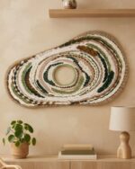 Bohemian Woven Wall Art, 155 × 85 cm, Green/White