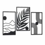 Abstract Landscape Framed Metal Wall Art on a white background