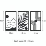 Abstract Landscape Framed Metal Wall Art dimensions