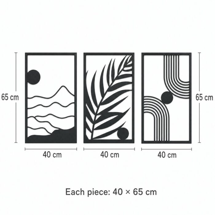 Abstract Landscape Framed Metal Wall Art dimensions