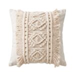 Macrame Cotton Cushion, 40 × 40 cm - Image 4