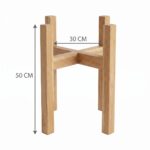Square Wooden Plant Stand for Indoor & Outdoor, 50 × 30 cm - Image 7