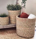 Handwoven Halfa Storage Box for Bathroom & Kitchen, 17 cm, 20 cm, 25 cm, 30 cm, 40 cm - Image 5