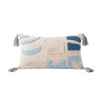 Multicolor Geometric Pattern Cotton Cushion, 60 × 40 cm, Multicolor - Image 3