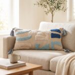 Multicolor Geometric Pattern Cotton Cushion, 60 × 40 cm, Multicolor - Image 4