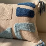 Multicolor Geometric Pattern Cotton Cushion, 60 × 40 cm, Multicolor - Image 5