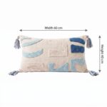 Multicolor Geometric Pattern Cotton Cushion, 60 × 40 cm, Multicolor - Image 7