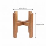 Square Wooden Plant Stand for Indoor & Outdoor, 50 × 30 cm - Image 9