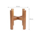 Square Wooden Plant Stand for Indoor & Outdoor, 50 × 30 cm - Image 10
