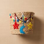 Ramadan Embroidered Halfa Storage Basket for Toys & Laundry, 25 × 25 cm - Image 6