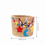 Ramadan Embroidered Halfa Storage Basket for Toys & Laundry, 25 × 25 cm - Image 7