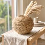 Round Halfa Vase, 40 cm, Natural - Image 4