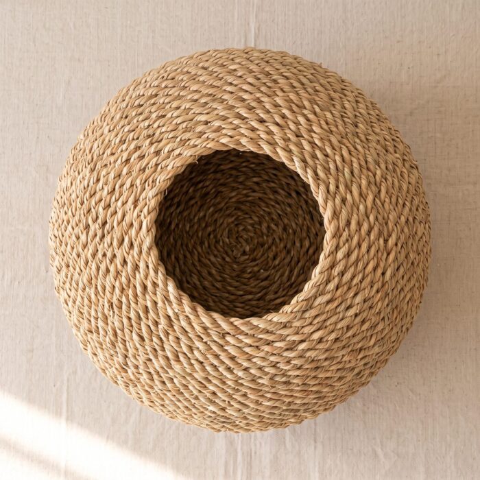 Round Halfa Vase, 40 cm, Natural - Image 6