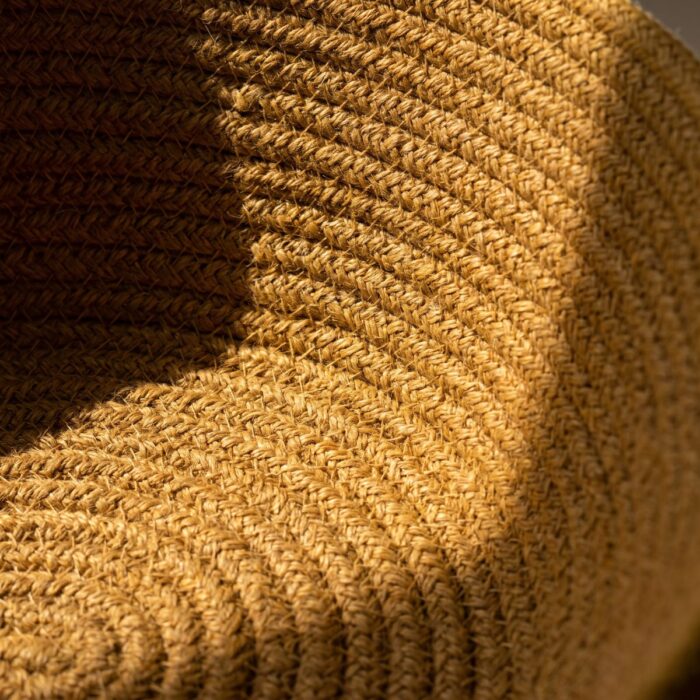Woven Jute Storage Basket for Cosmetics & Coffee Capsules, 20 cm diameter (top) × 8 cm height, Olive/Dark Camel - Image 12