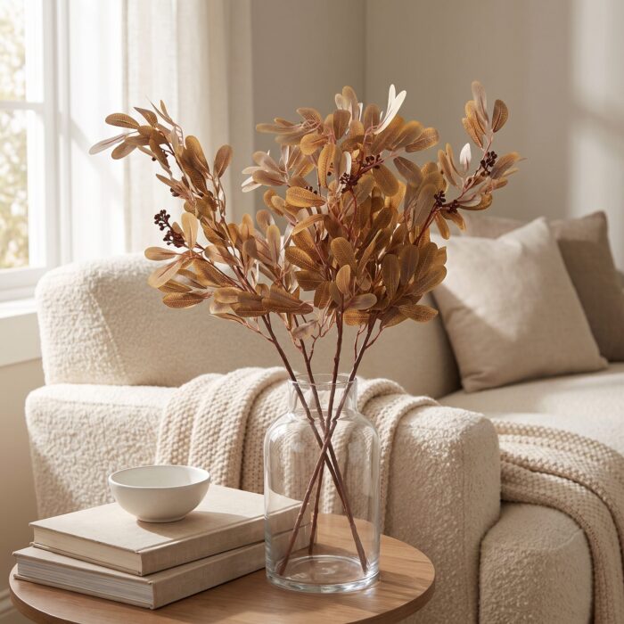 Plastic Artificial Plant, 50 cm, Brown/Dark Brown - Image 9