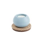 Rustic Ocean Blue Wooden Letter Blocks Set of 2 for Tabletop, 7 × 7 cm, Ocean Blue - Image 7