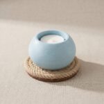 Rustic Ocean Blue Wooden Letter Blocks Set of 2 for Tabletop, 7 × 7 cm, Ocean Blue - Image 10