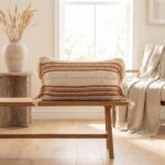 Handwoven Striped with Tassel Details Cotton Cushion, 50 × 30 cm - Image 2