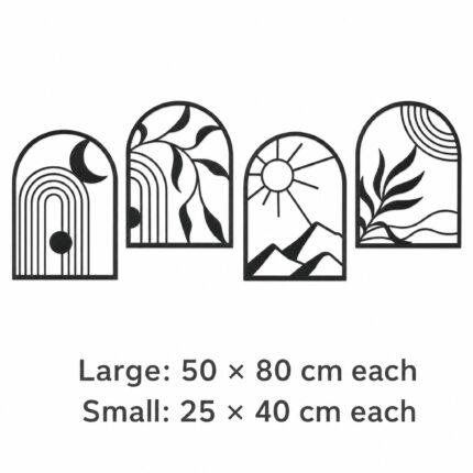 Boho Arch Landscape Metal Wall Art dimensions