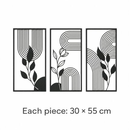 Boho Botanical Framed Metal Wall Art dimensions