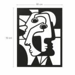 Cubist Faces Metal Wall Art dimensions