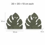 Monstera Leaf Metal Wall Shelves dimensions