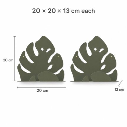 Monstera Leaf Metal Wall Shelves dimensions