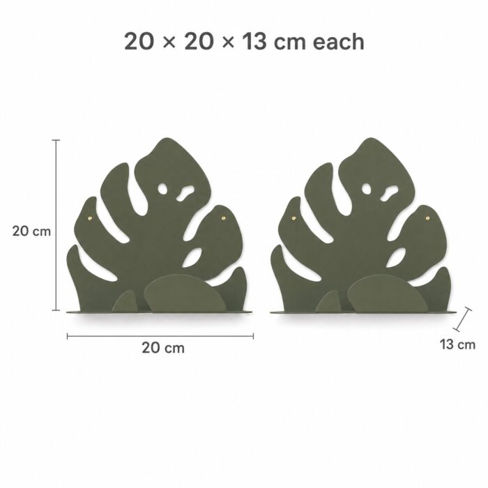 Monstera Leaf Metal Wall Shelves dimensions