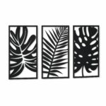 Monstera & Palm Cut-Out Metal Wall Art on a white background