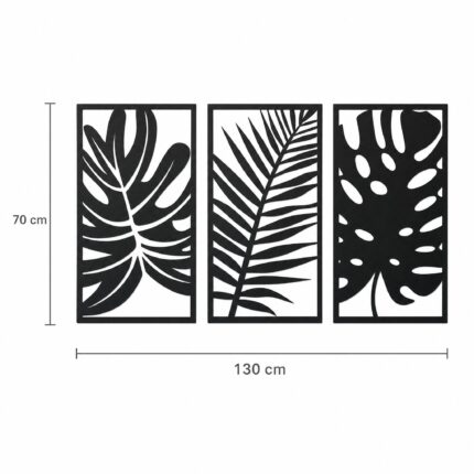Monstera & Palm Cut-Out Metal Wall Art dimensions