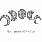 Moon Phases Mandala Metal Wall Art dimensions
