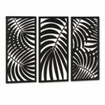 Palm Leaf Cut-Out Metal Wall Panels on a white background