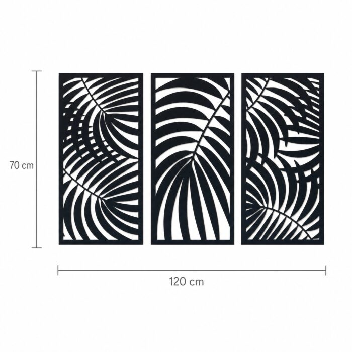 Palm Leaf Cut-Out Metal Wall Panels dimensions